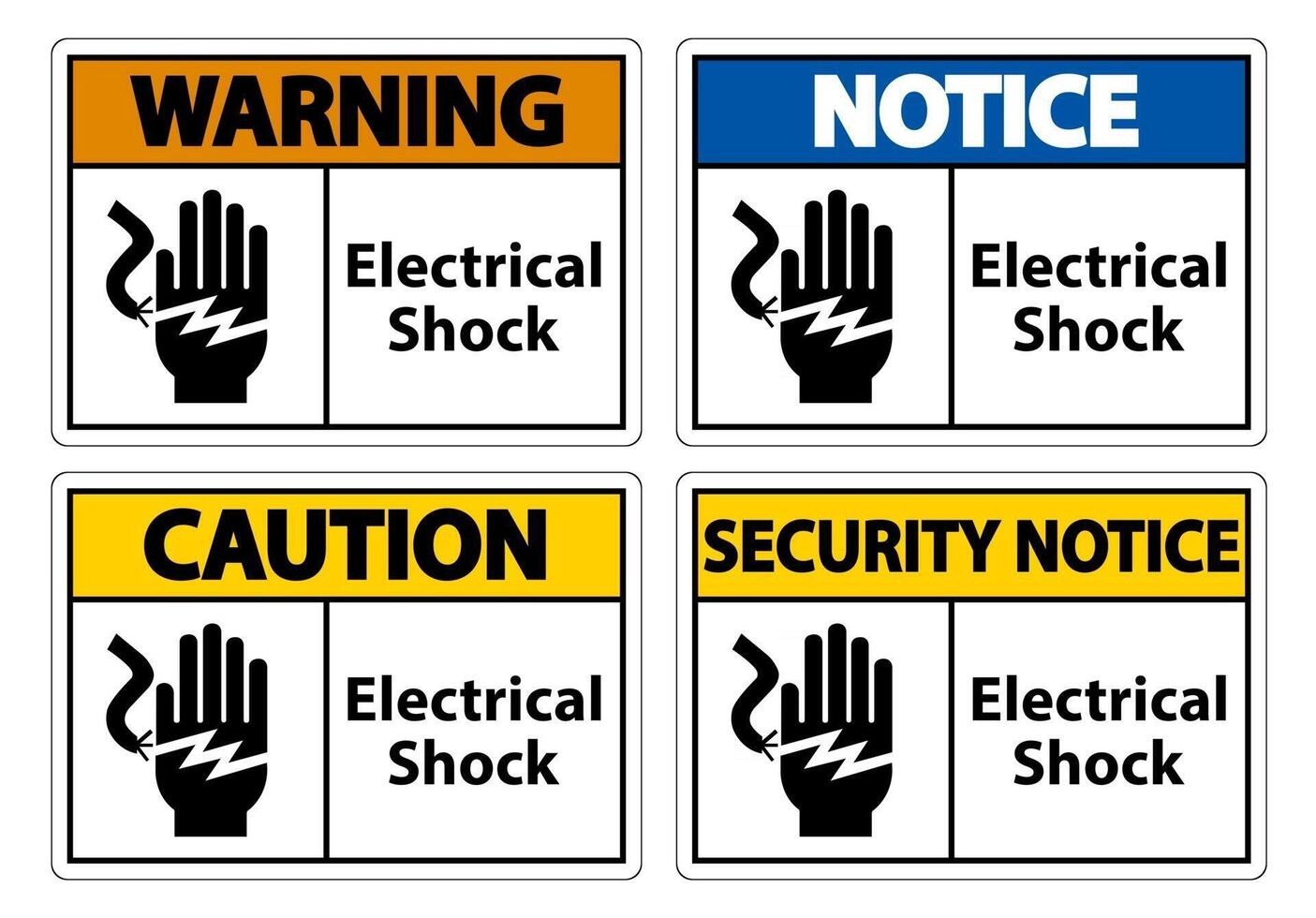 Electrical Shock Electrocution Symbol vector