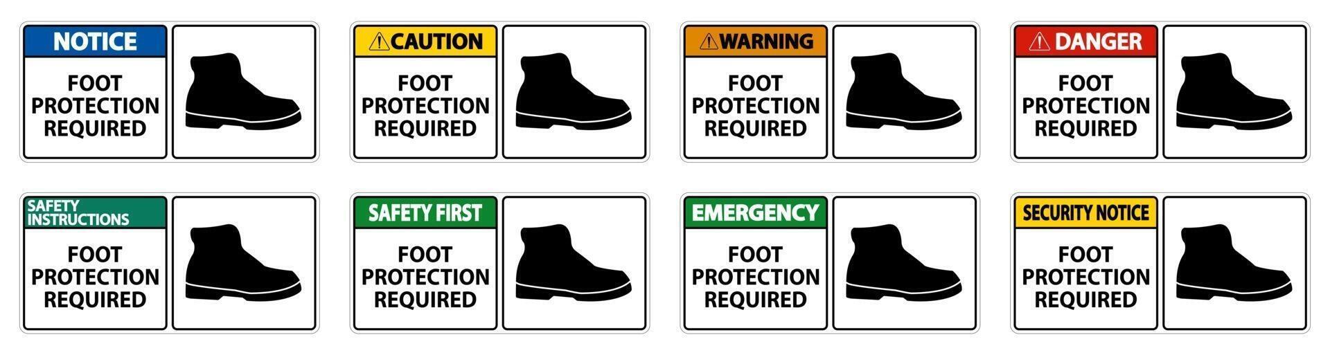 Foot Protection Required Wall Symbol vector