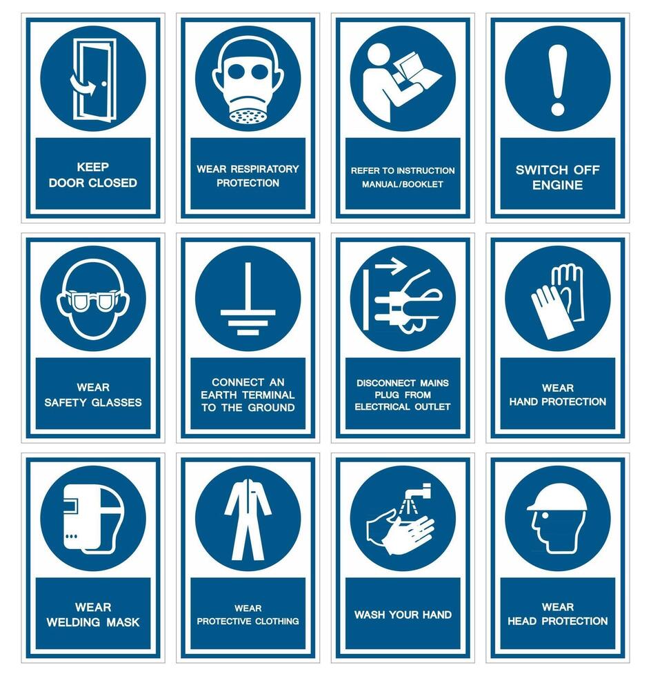 Safety PPE Must Be Worn Sign vector