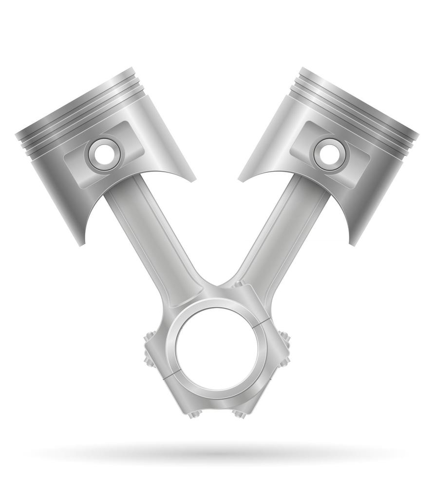 piston with a connecting rod part of a car engine stock vector illustration isolated on white background