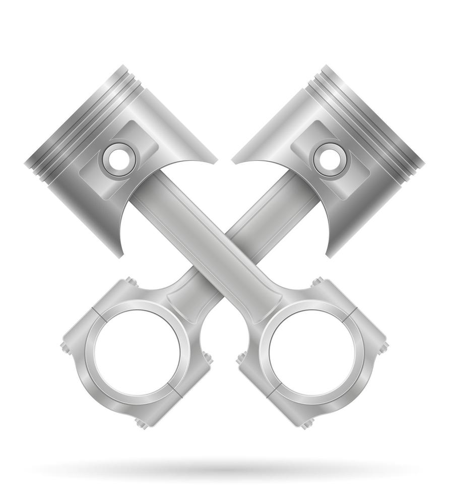 piston with a connecting rod part of a car engine stock vector illustration isolated on white background