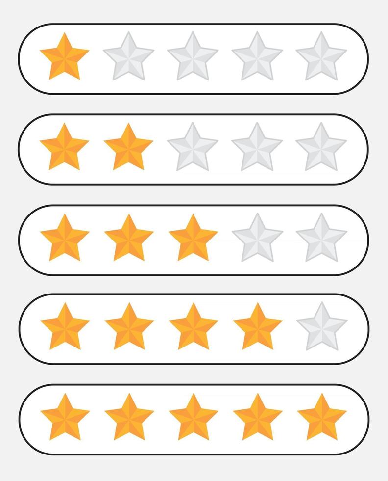 star rating game collection vector