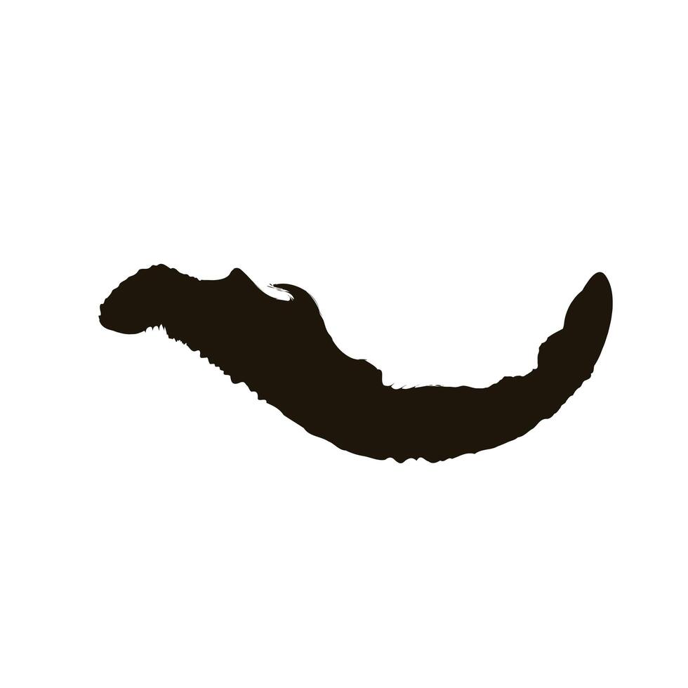 waves creative design with brush stroke silhouette style vector