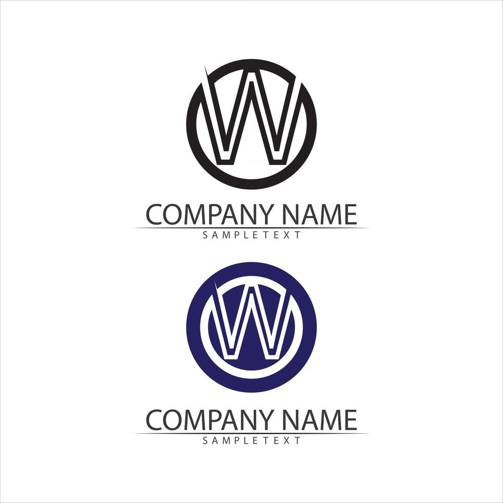 W Letter Logo Template vector