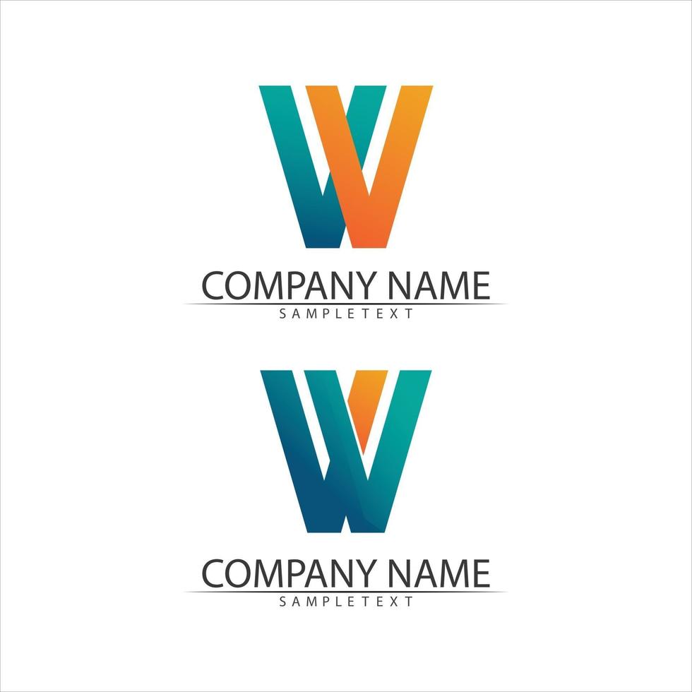 W Letter Logo Template vector