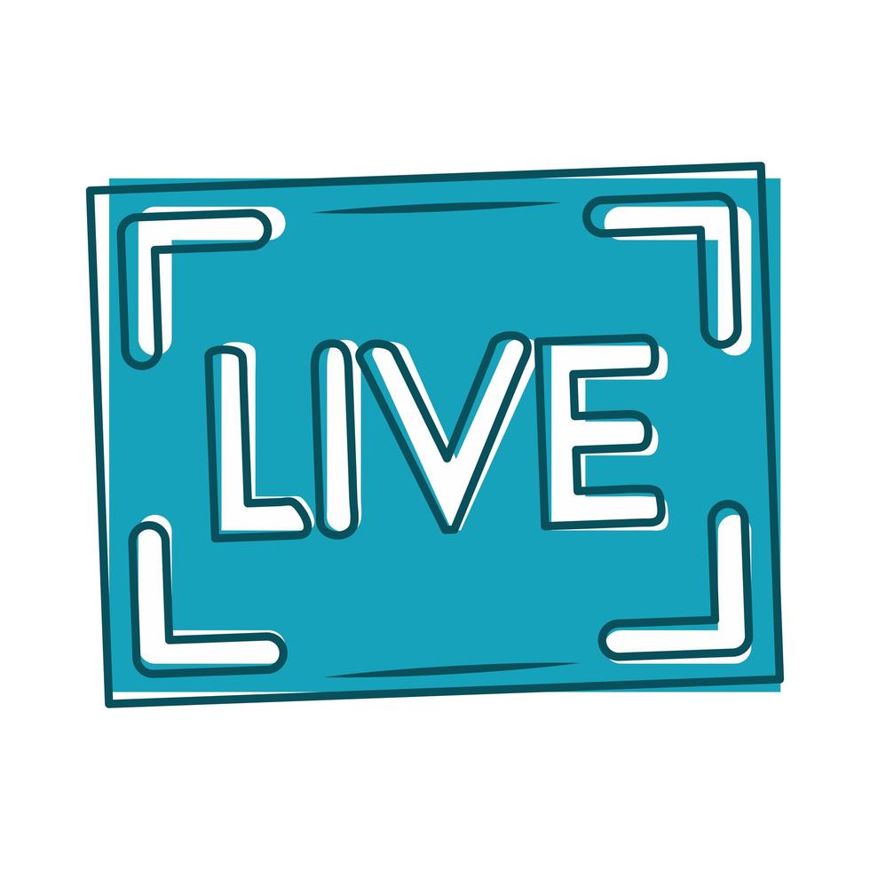 live online video web app mobile blue design vector