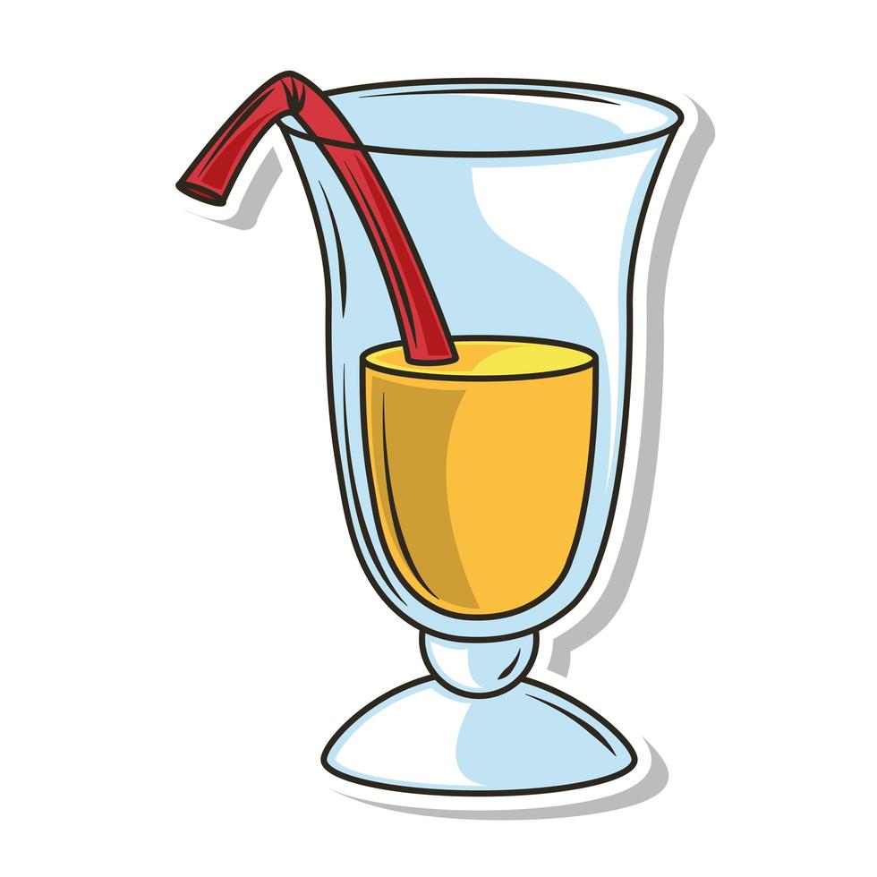 juice glass patch vector