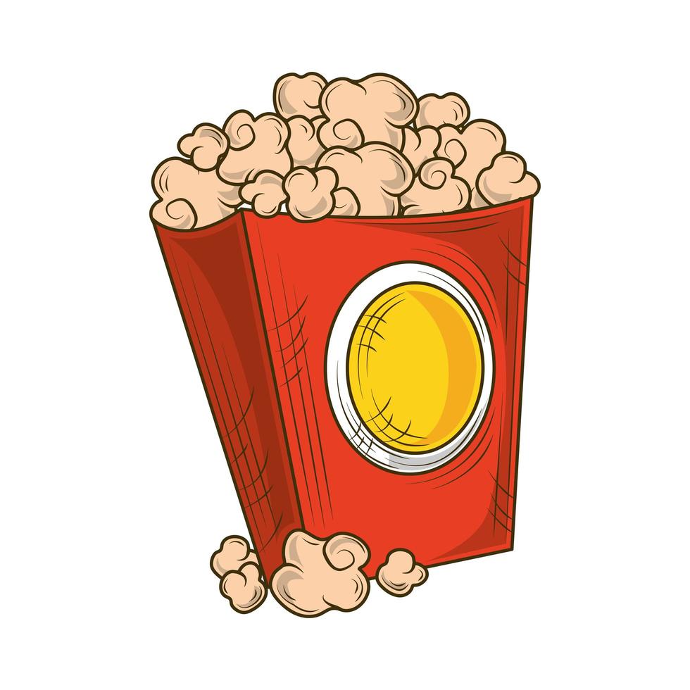 pop corn snack vector