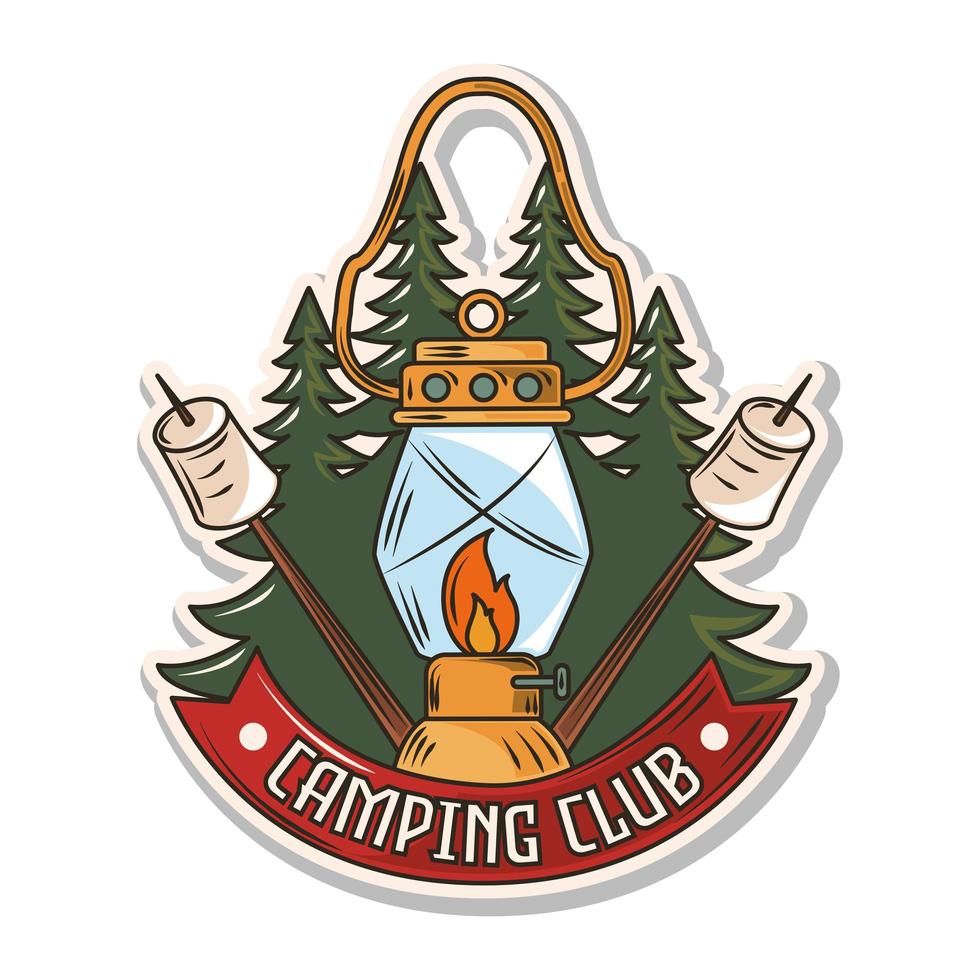 camping club bosque vector