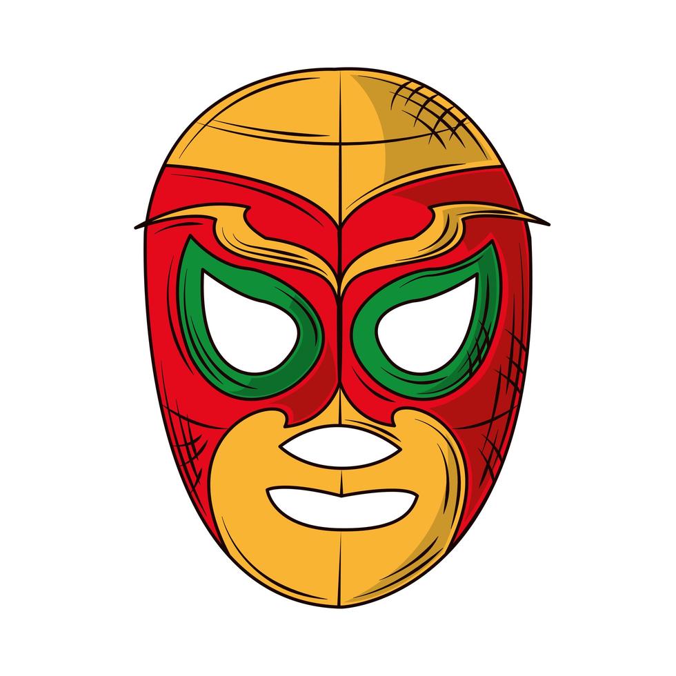 máscara de luchador mexicano vector