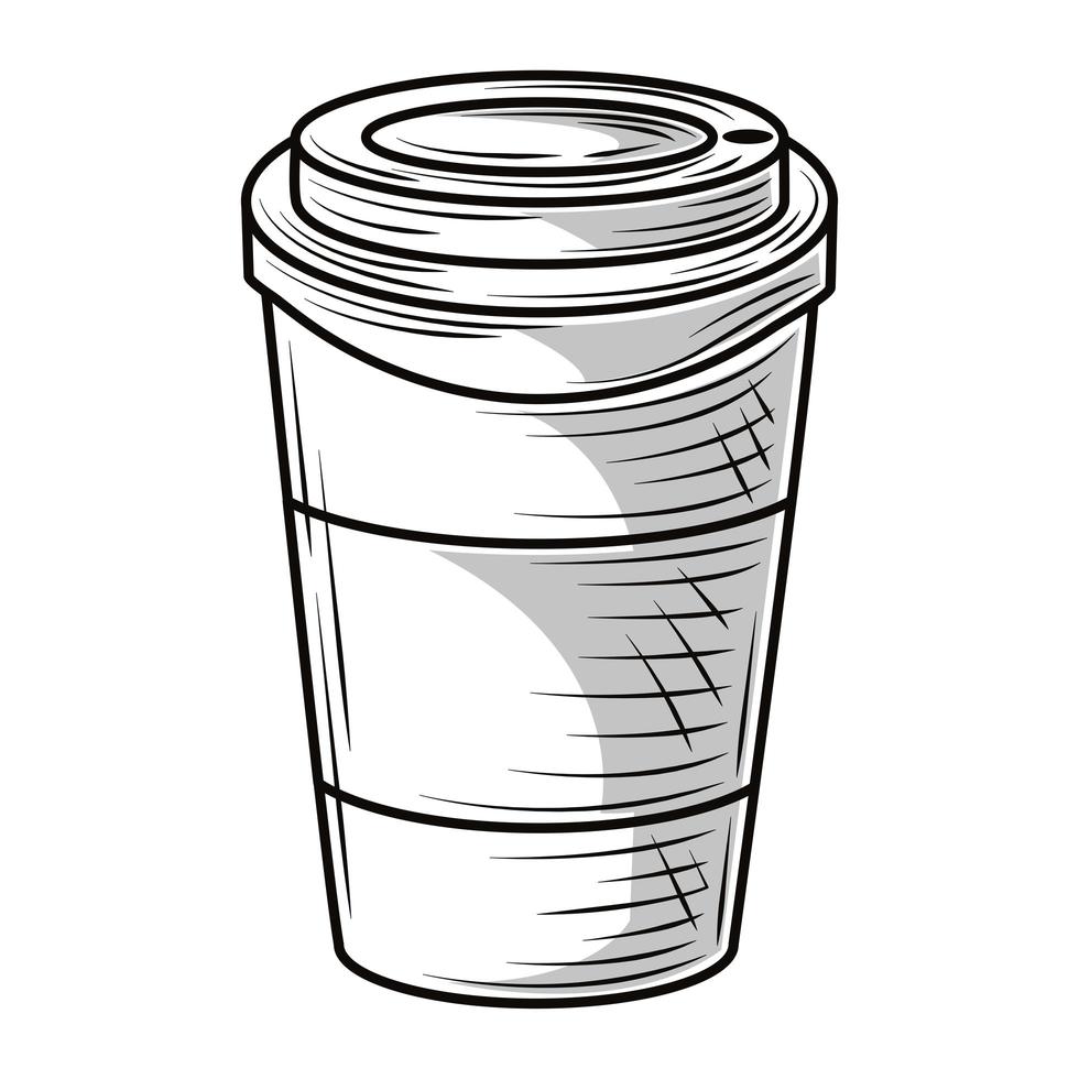 disposable coffee cup vector