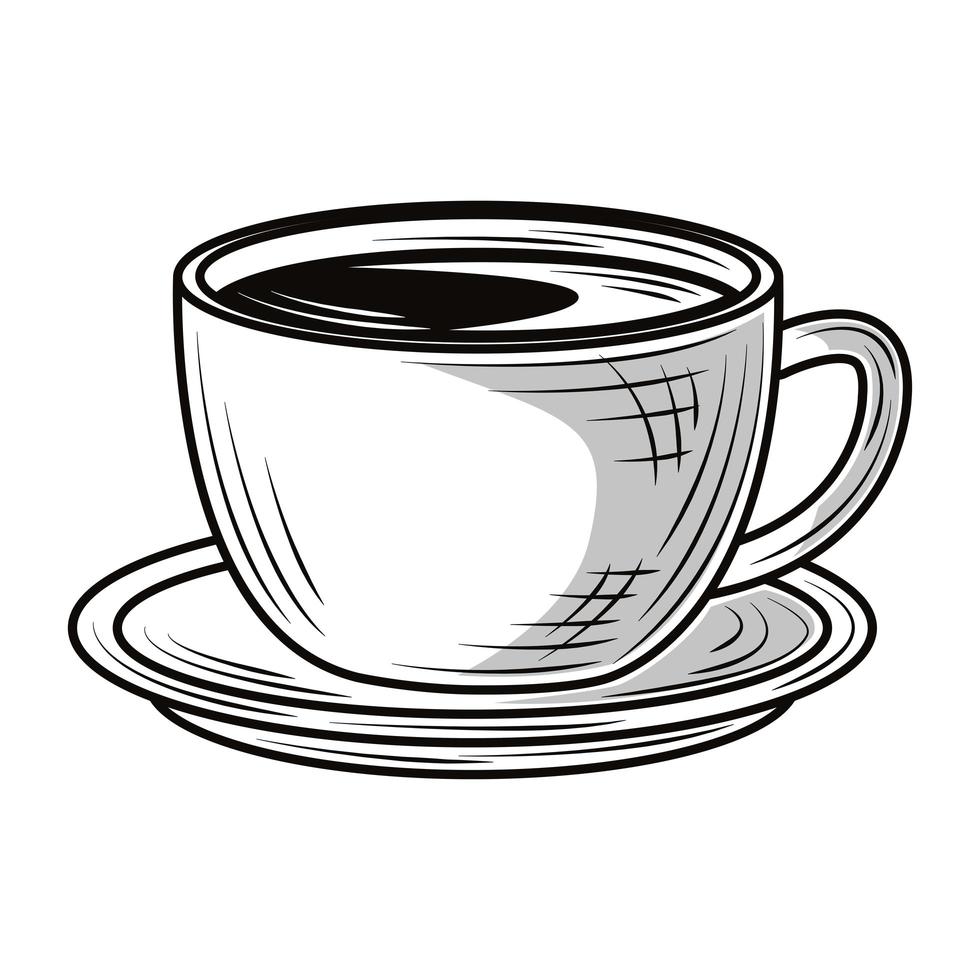 coffee cup sketch vector