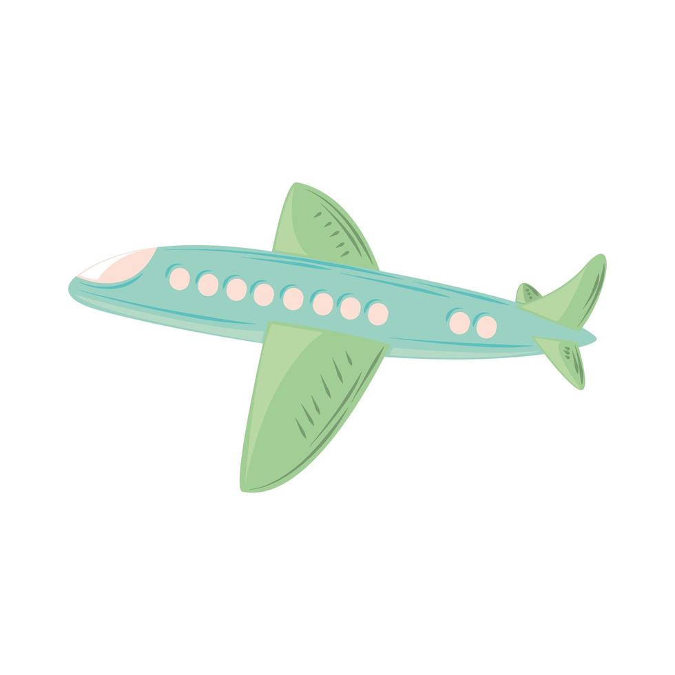 commercial plane cartoon vector