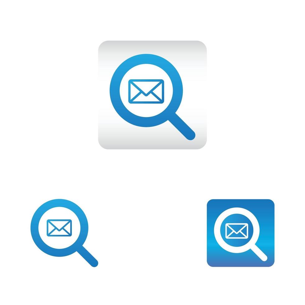 search icon with envelope mail symbol vector