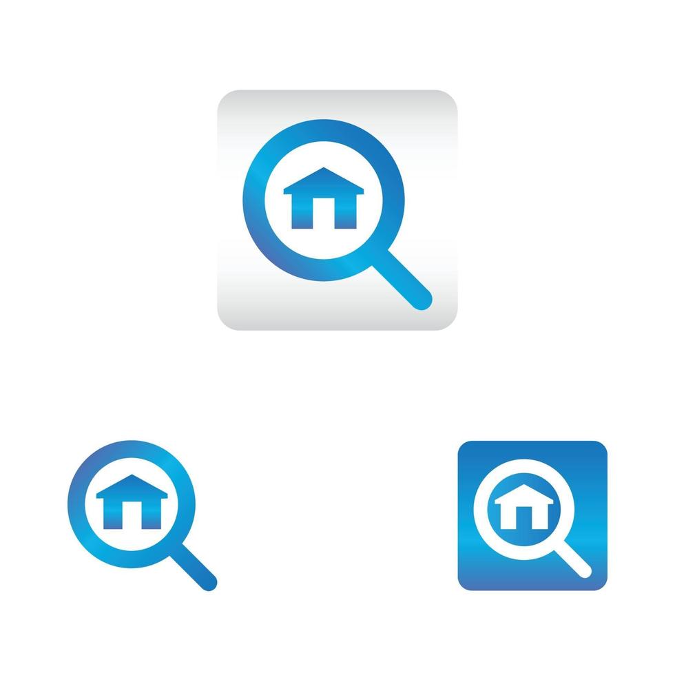 search icon with home symbol vector
