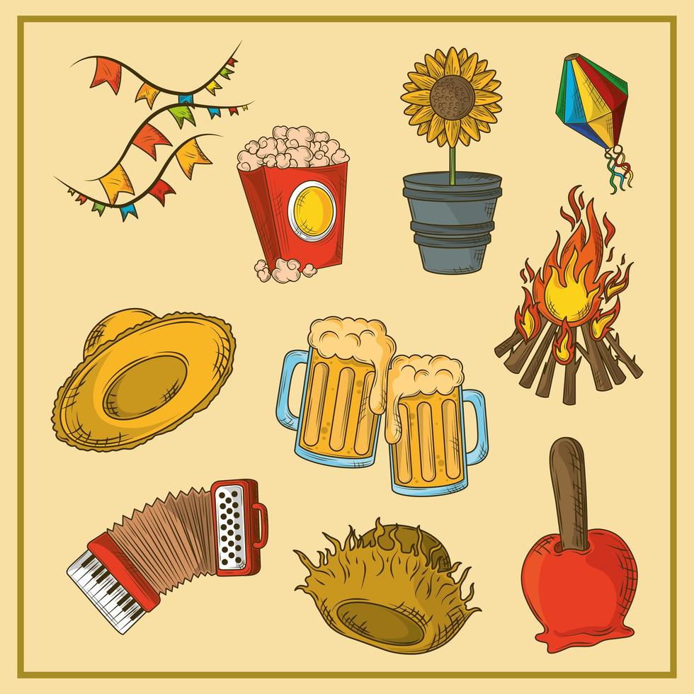 june party set vector