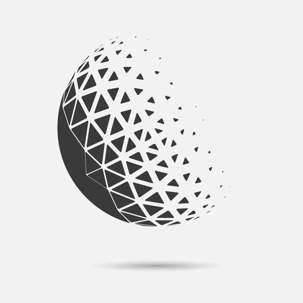 Vector Abstract Geometry Design Element Modern Halftone Geometric