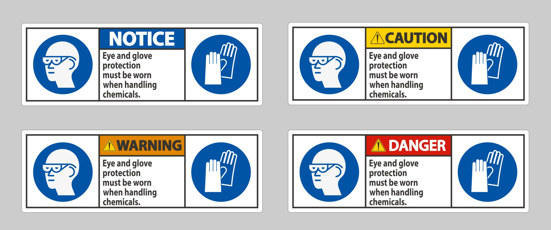 Eye And Glove Protection Must Be Worn When Handling Chemicals 2718430
