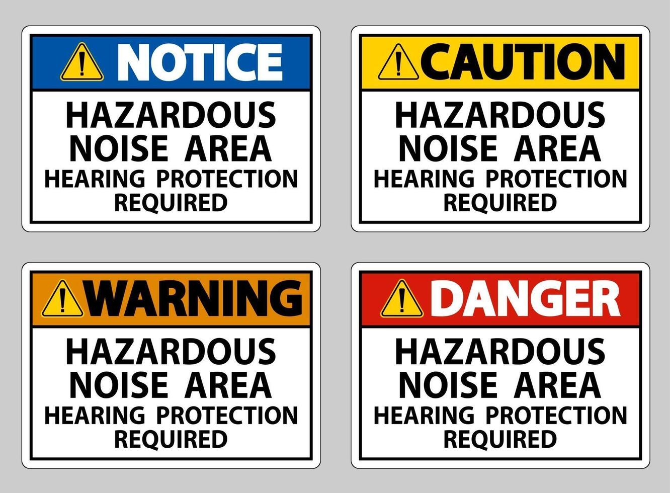 Hazardous Noise Area Hearing Protection Required vector