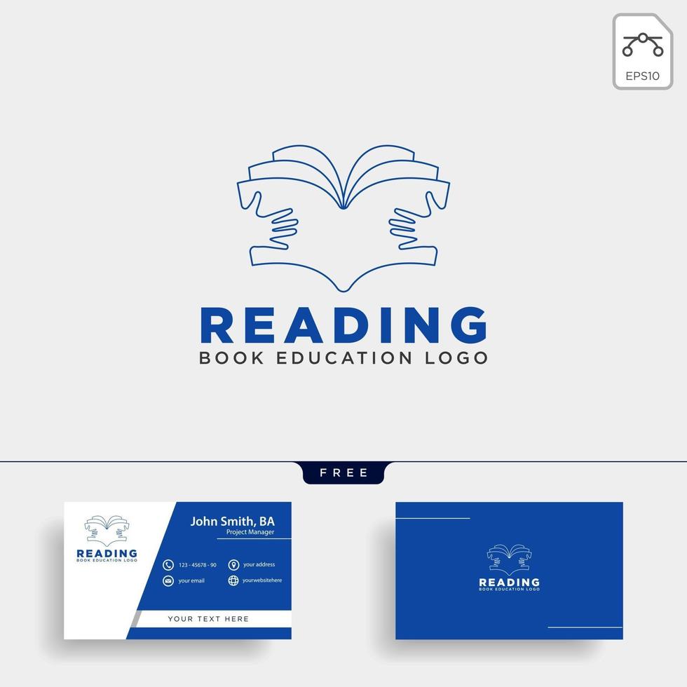 reading book magazine education simple logo template vector illustration icon element  vector file