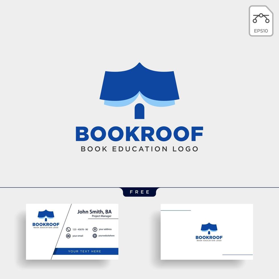 roof book store or book home simple logo template vector illustration icon element isolated vector file