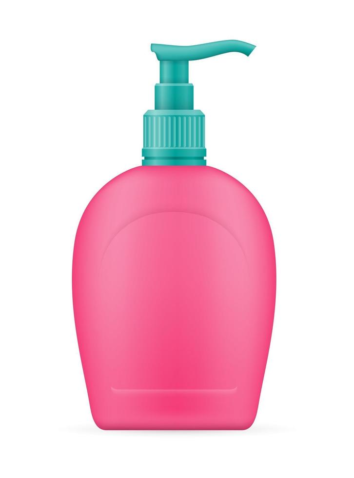 household cleaning products in a plastic bottle empty template blank stock vector illustration isolated on white background