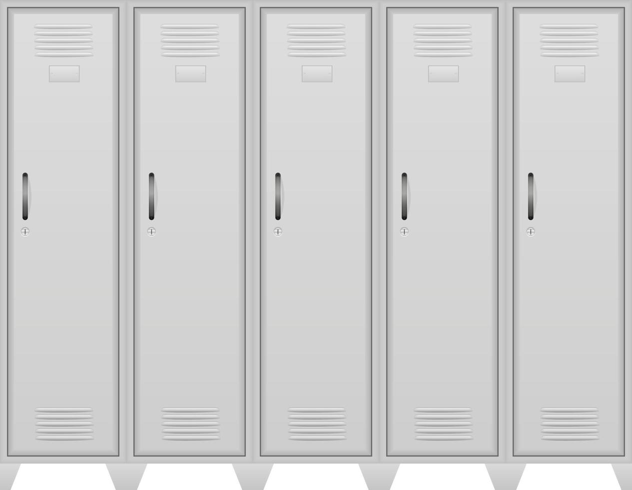 metallic lockers stock vector illustration isolated on white background
