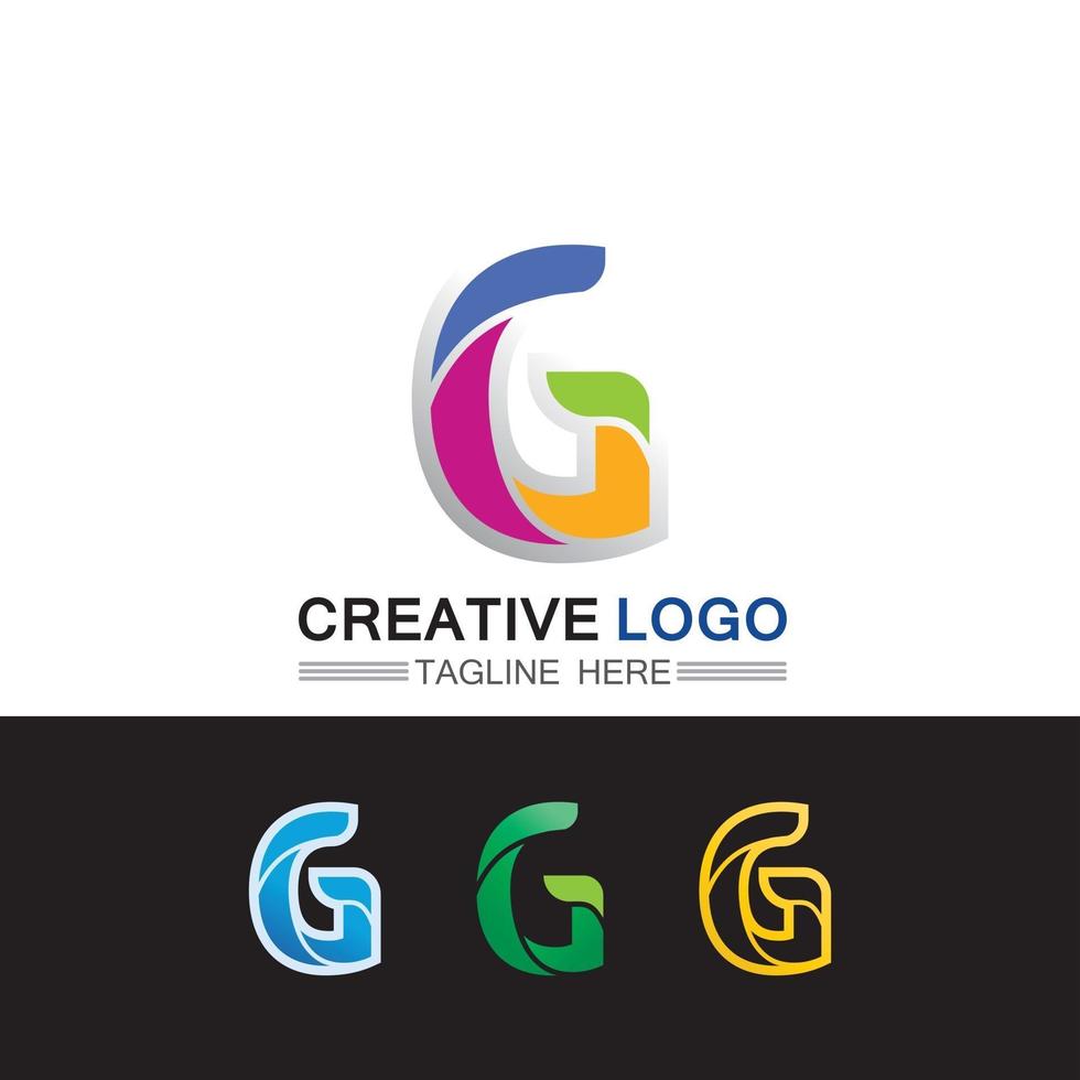 Logotipo de icono de ilustración de vector de letra g para diseño de fuente de negocios g