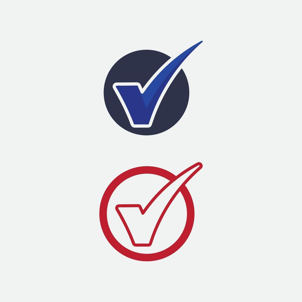 v Checklist check mark logo vector cheklist design