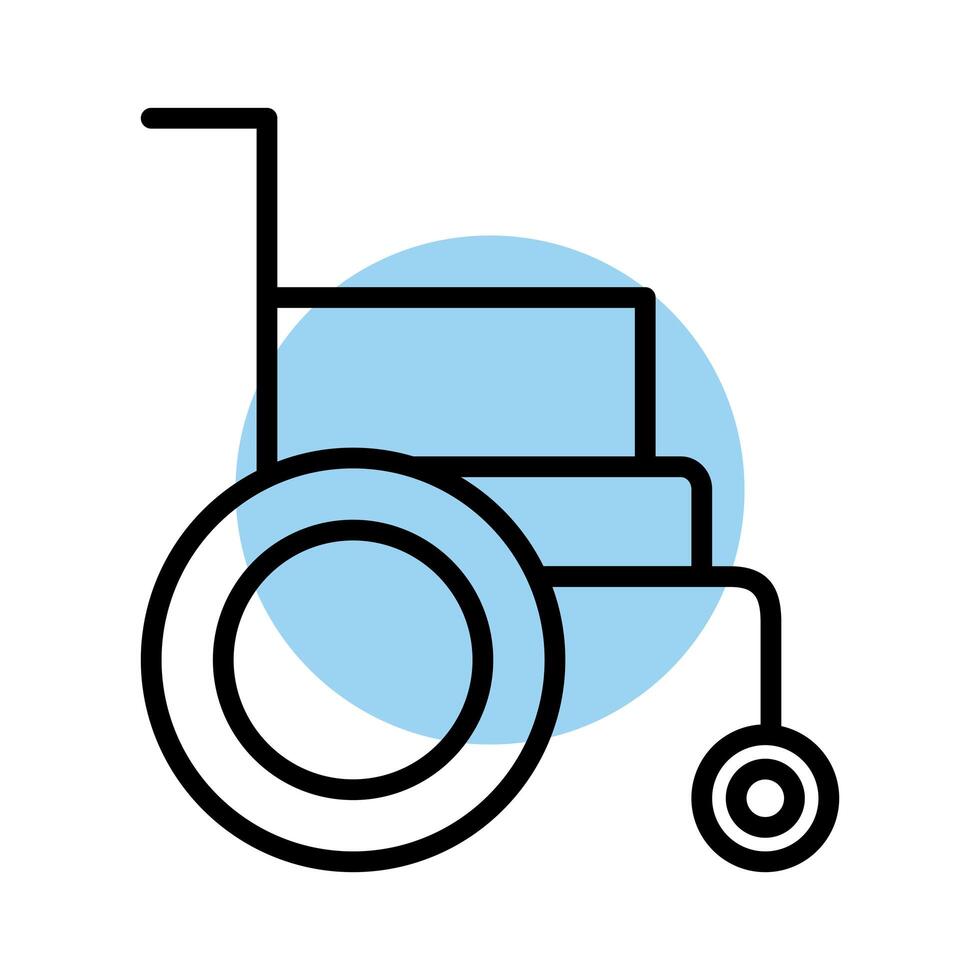 wheelchair disable line style icon vector