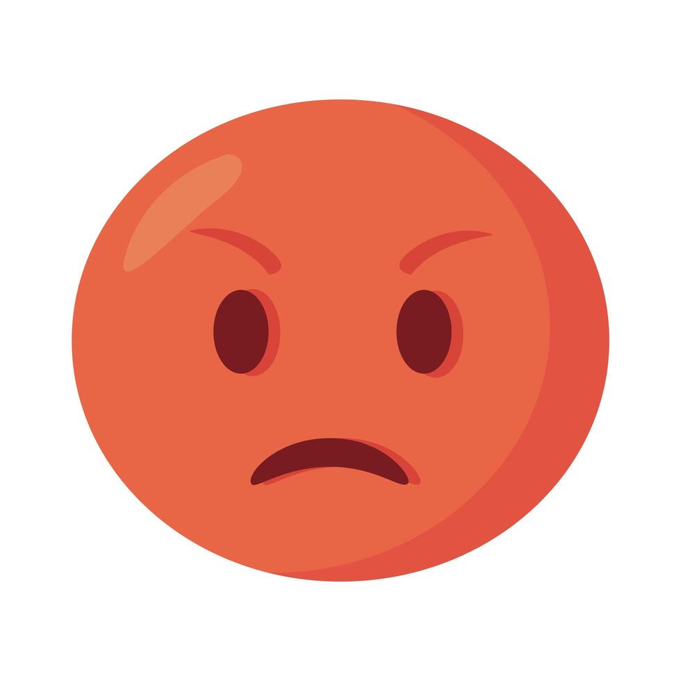 angry emoji with red face flat style icon 2718794 Vector Art at Vecteezy