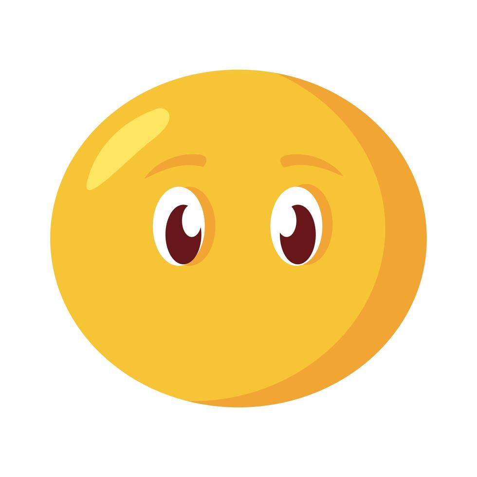 emoji face without mouth flat style icon vector