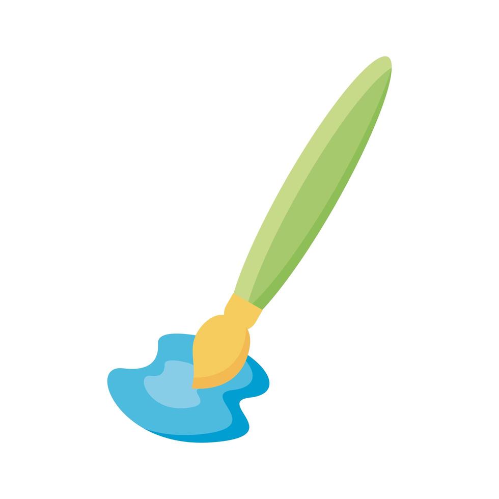 paint brush tool flat style icon vector