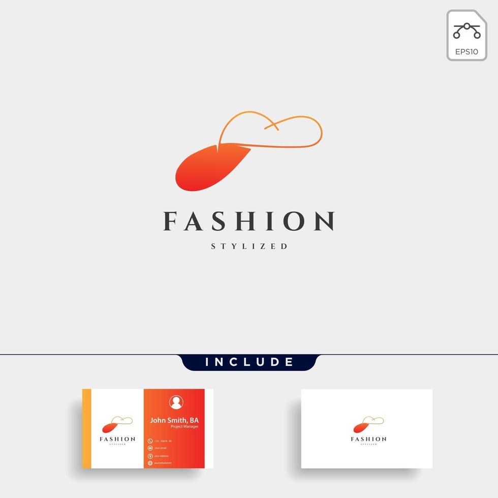 fashion lady beauty collection in simple line logo template vector illustration icon element vector