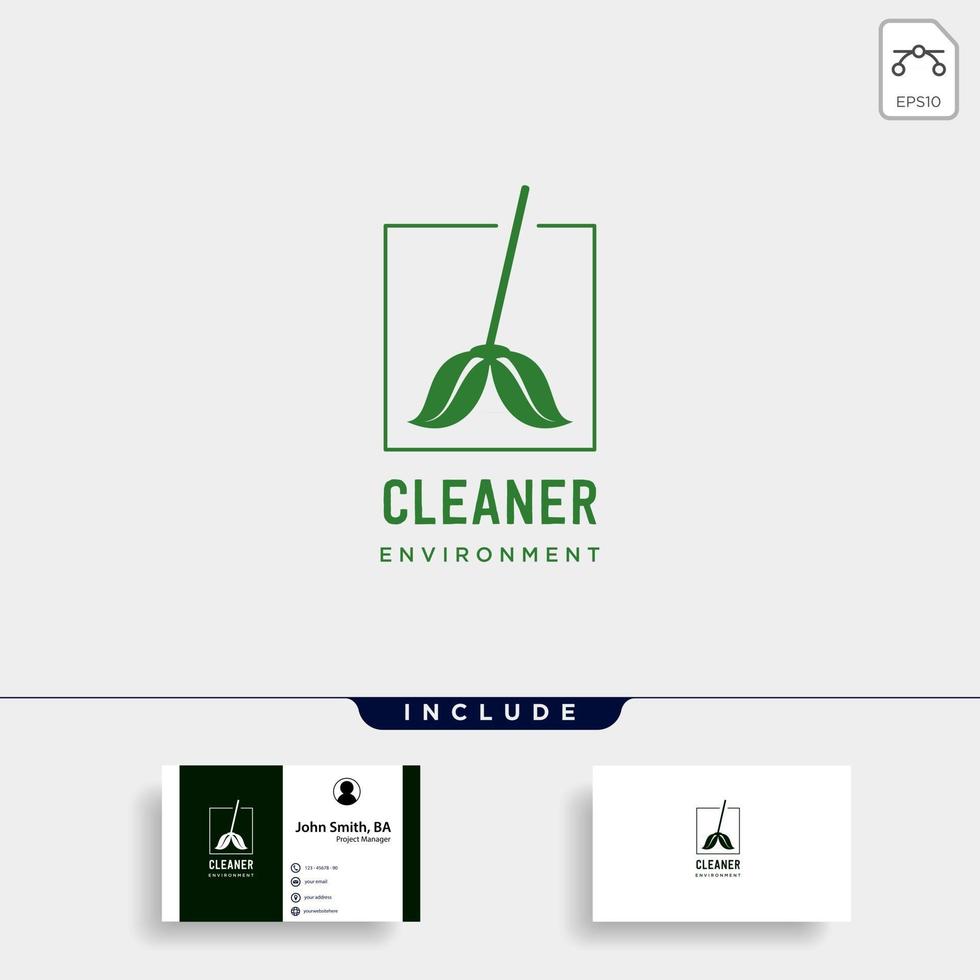 medio ambiente verde más limpio plantilla de logotipo simple vector ilustración vectorial