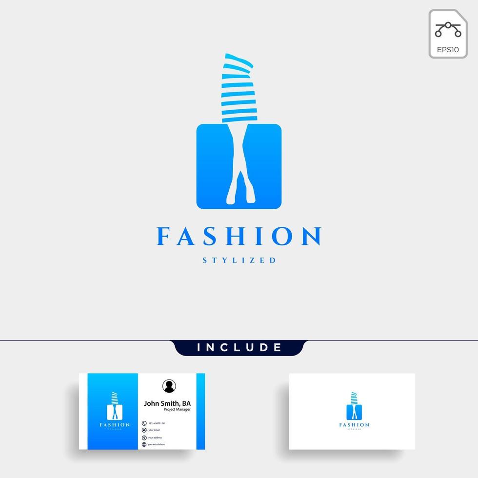 fashion lady beauty collection in simple line logo template vector illustration icon element vector