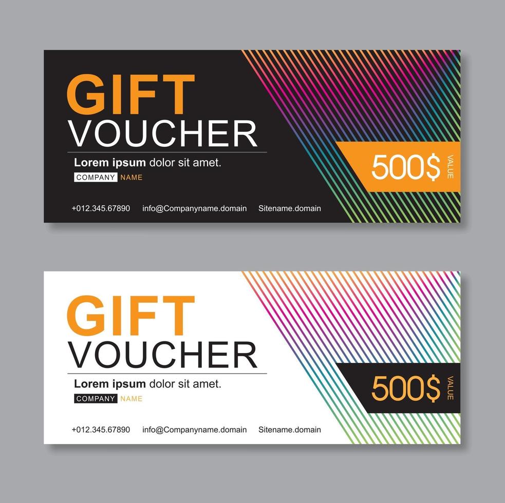 Gift voucher discount template vector