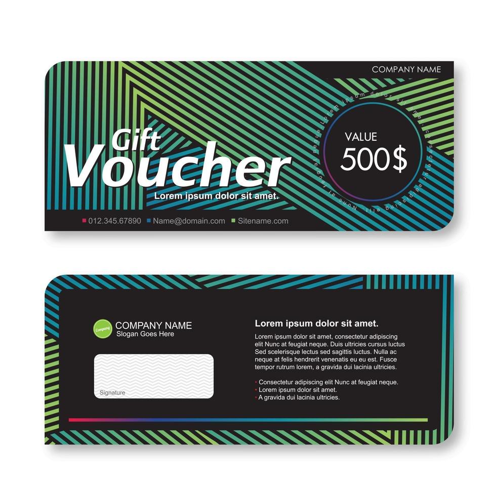 Gift voucher discount template vector