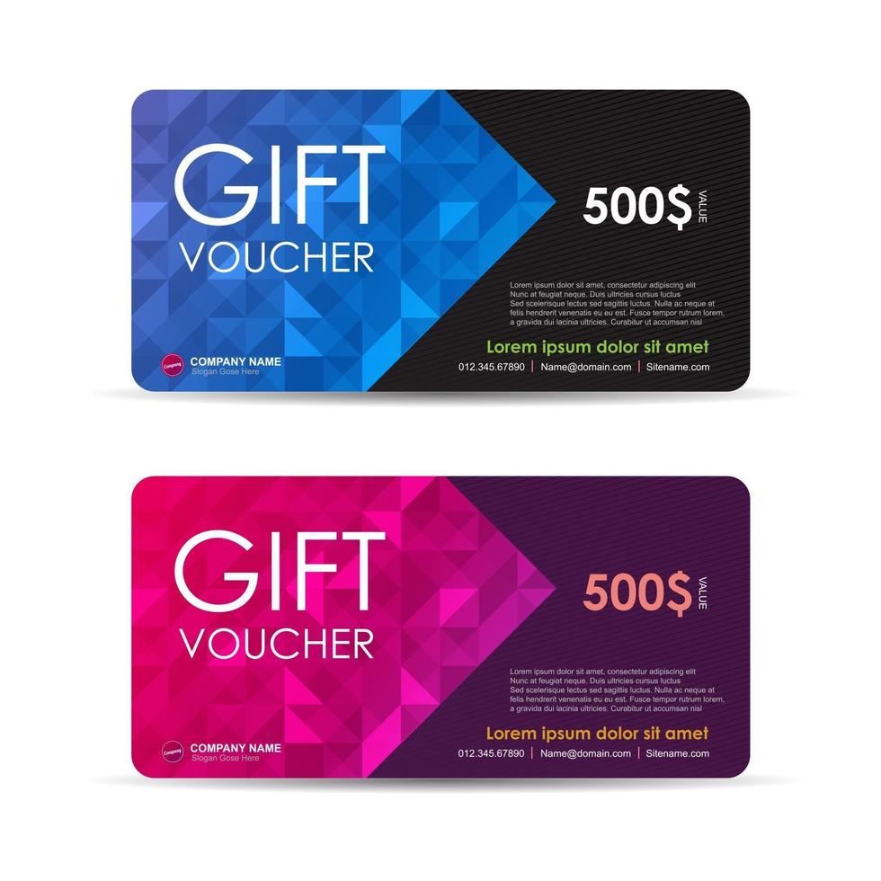 Gift voucher discount template vector