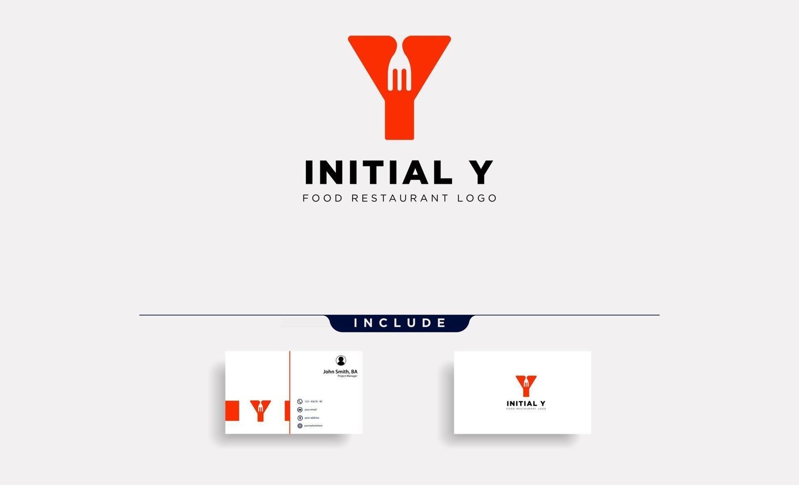 initial Y food equipment simple logo template vector icon abstract  vector