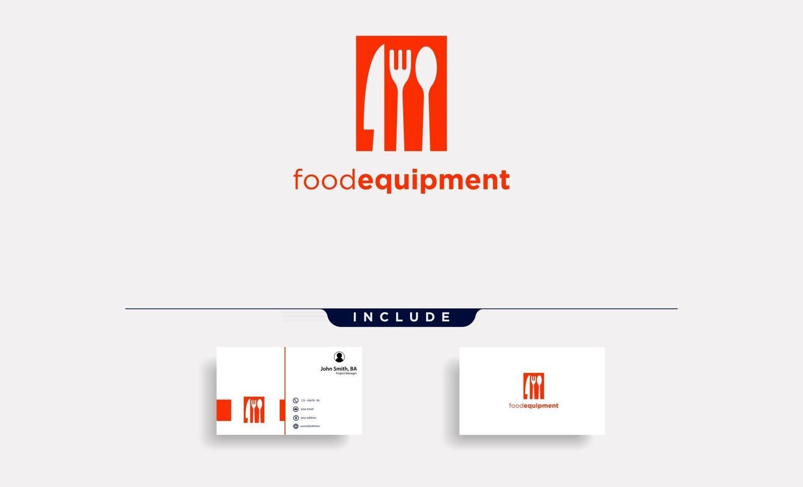 equipo de alimentos plantilla de logotipo simple icono de vector vector abstracto