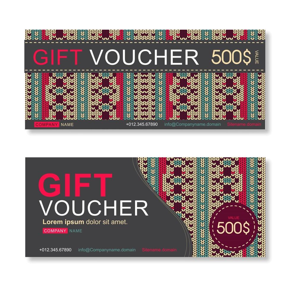 Gift voucher discount template vector