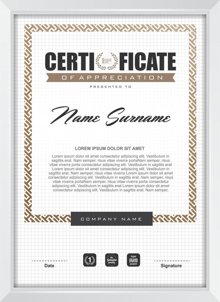 Certificate of appreciation template vector