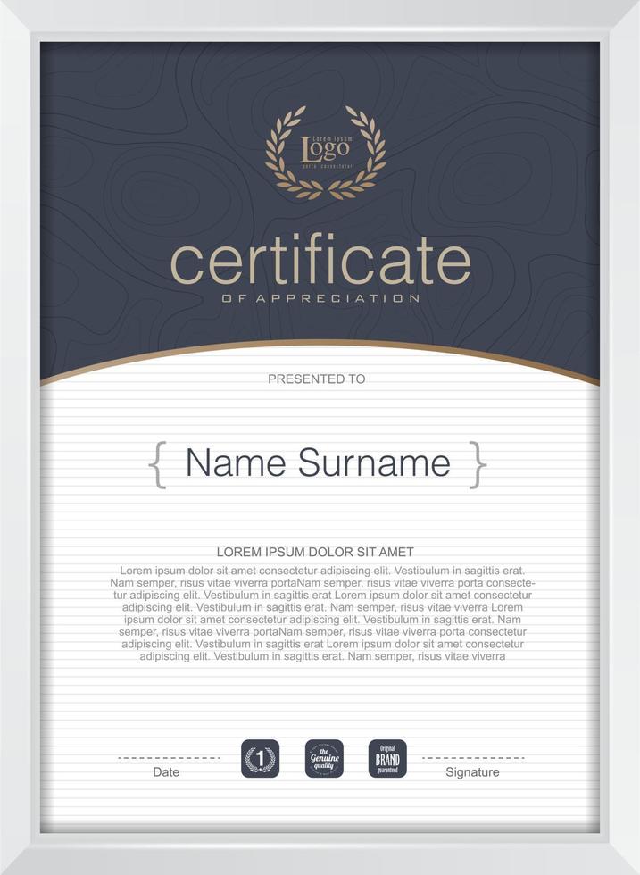 Certificate of appreciation template vector