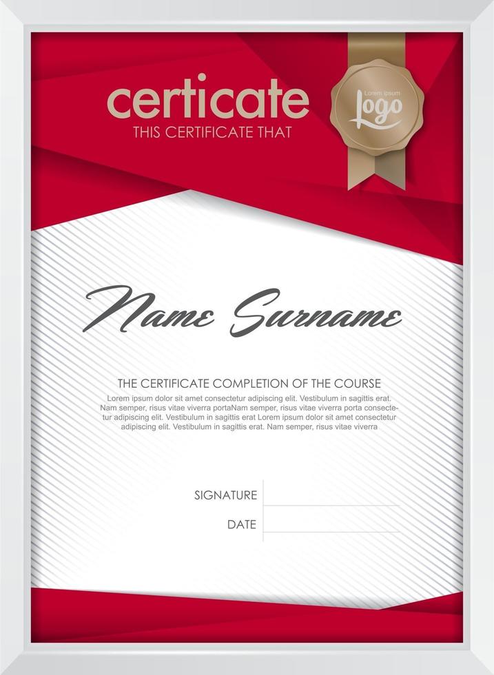 Certificate of appreciation template vector