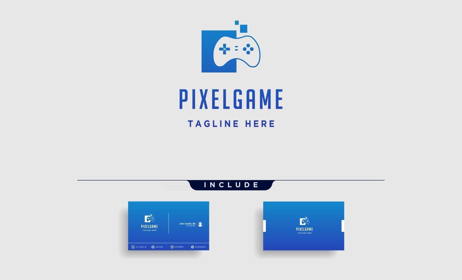 pixel game logo design vector illustration icon element isolated vector