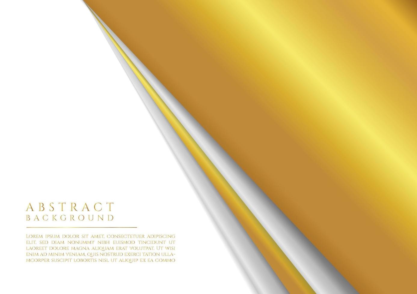 Metallic silver and gold color background luxury concept design vector