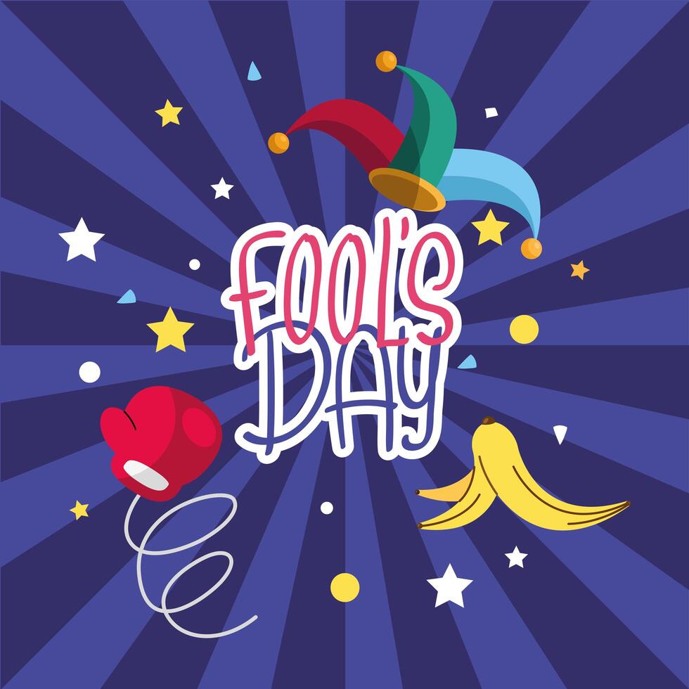 fools day poster vector