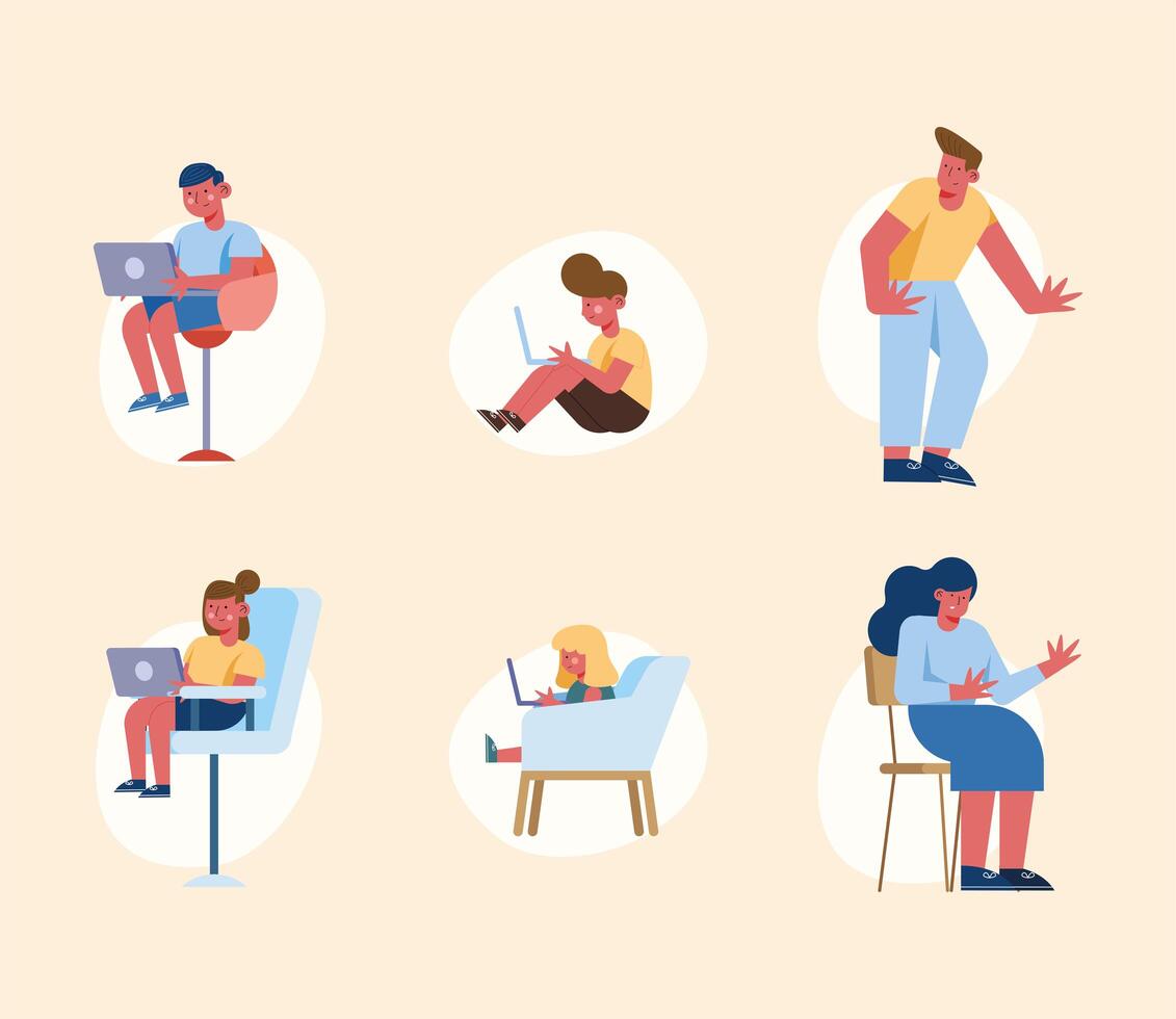 fathers and kids vector