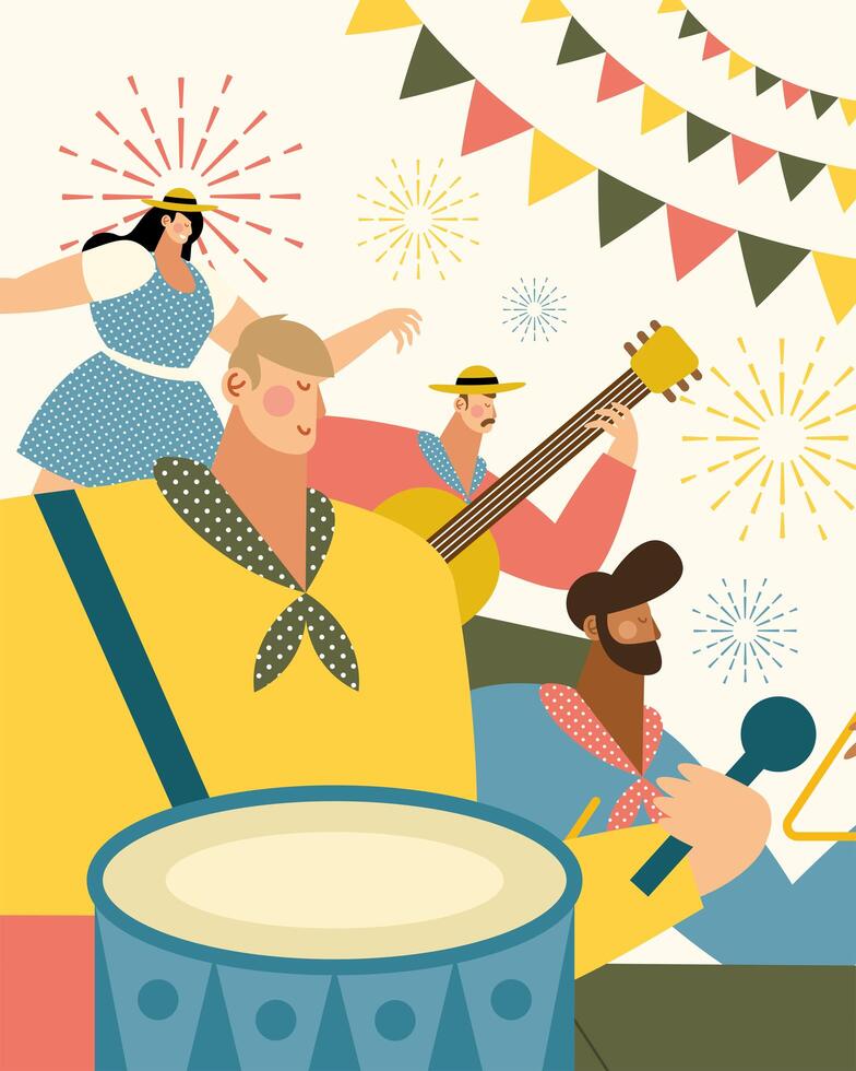fiesta Junina celebration vector